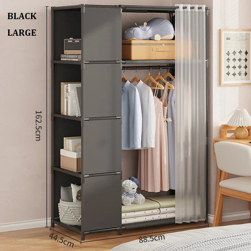 Simple Reinforced Wardrobe With Dust Proof Nonwovens Home