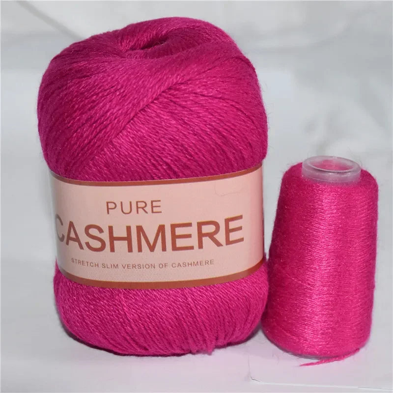 Pure Natural Mongolian Cashmere Yarn Crochet Lana para