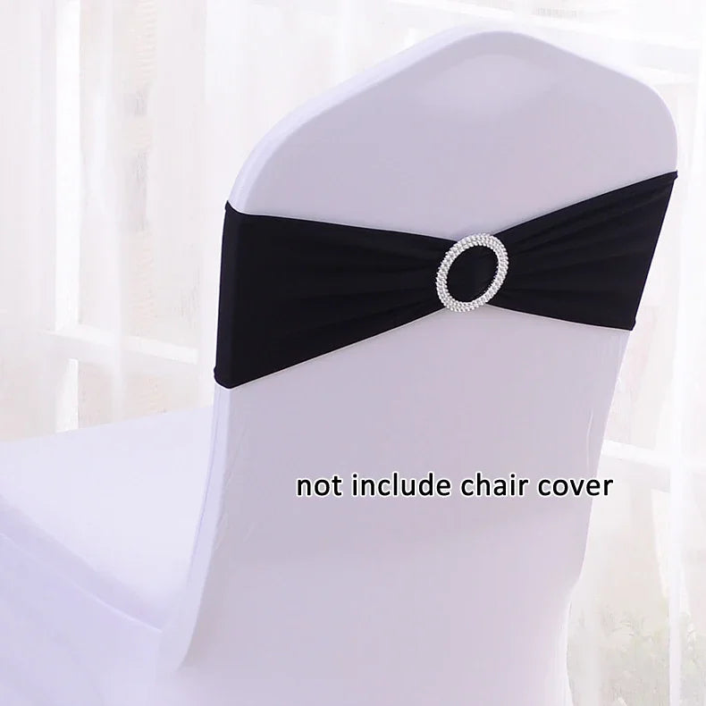 50pcs/lot Stretch Lycra Spandex Chair Covers Bands With
