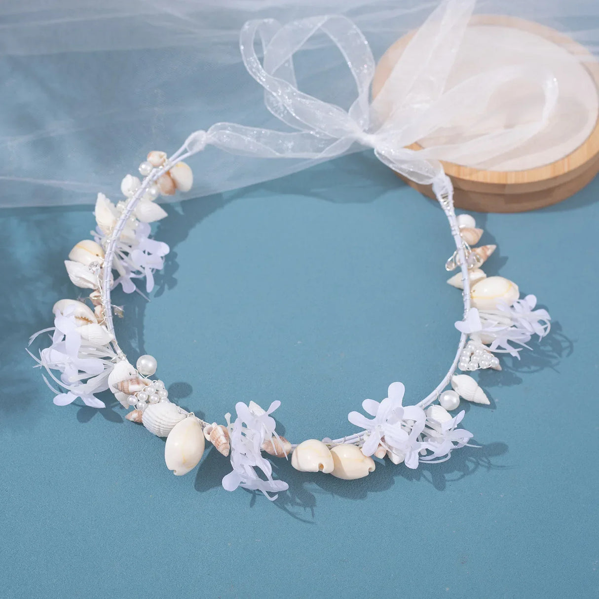 Handmade Garland Headband Seashell Hairbands Flower Designs Beach