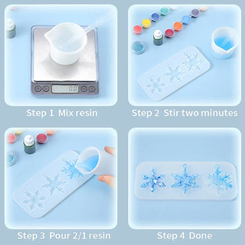 4pcs Christmas Resin Molds for Jewelry and Ornaments