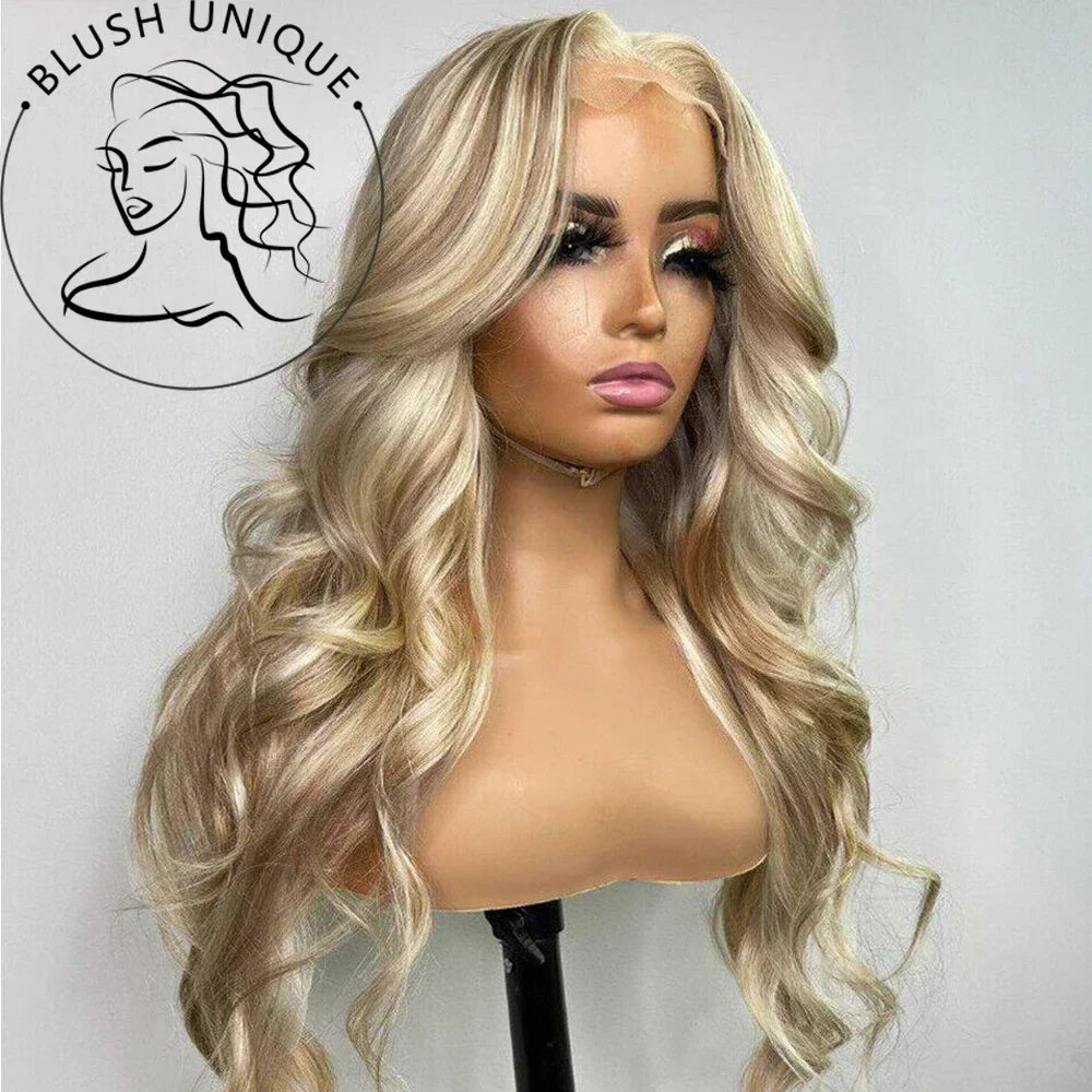 Ash Honey Blonde Lace Front Wig 13x4 Synthetic