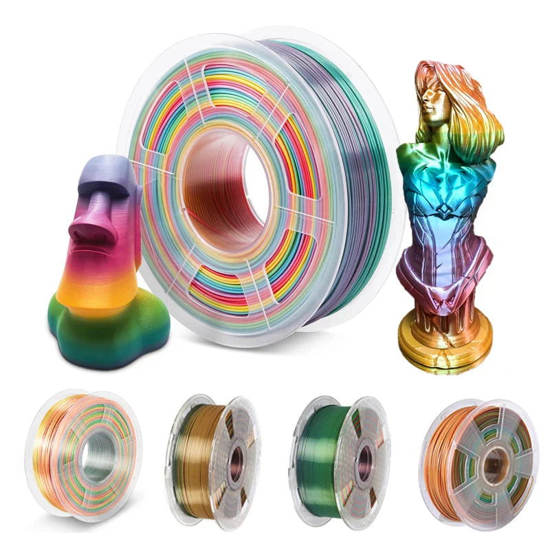 Silk PLA Rainbow Filament 1.75mm 3d Printer Filaments
