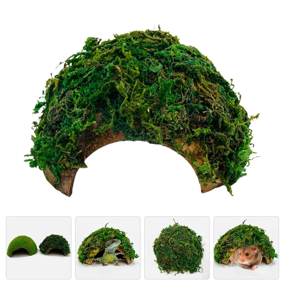Reptile Hideout House Terrarium Tank Hamster Shelter Tortoise
