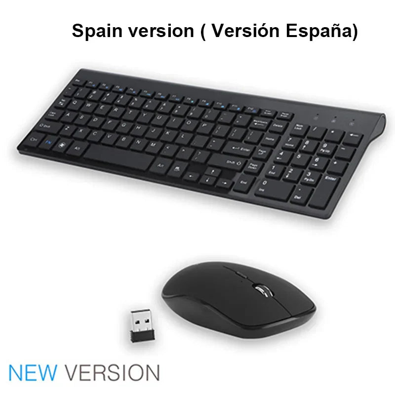 SeenDa Russian Spain Wireless Keyboard and Mouse Combo