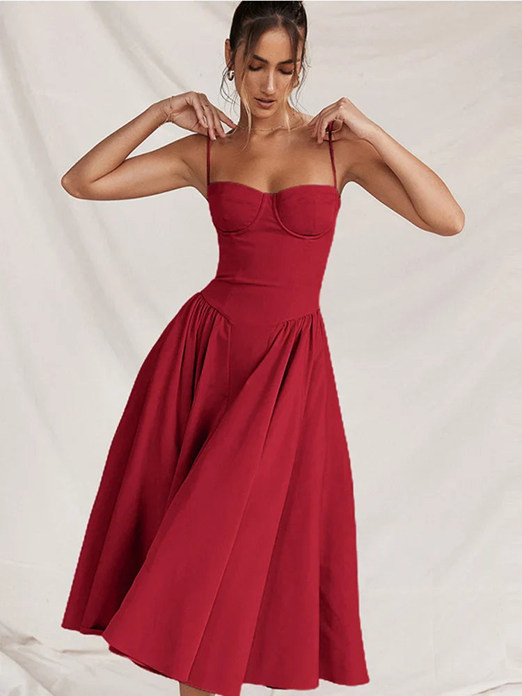 Summer Floral Slip Dress Women Sexy Tube Tops