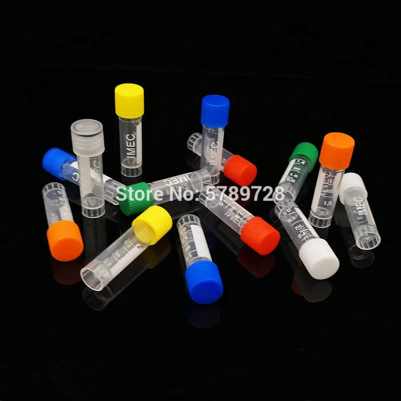 500pcs/lot Lab 1.8ml plastic Cryo Tubes Cryovial with
