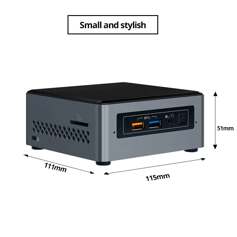 Intel NUC6CAYH Celeron J3455 Mini PC Dual DDR3L