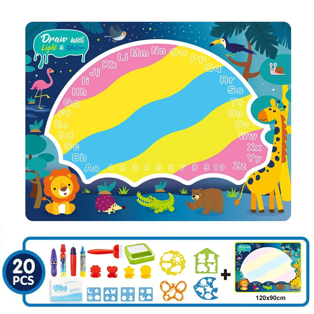 Coolplay Magic Water Drawing Mat Coloring Doodle Mat