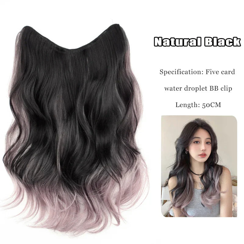 FORLISEE Synthetic Long Curly Hair Gradient Paris Painted