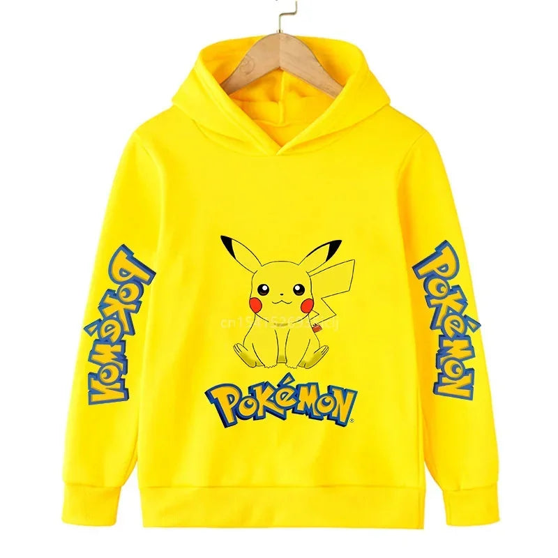 Pokemon Children Costume Spring Boy Hoodie Kids Clothes