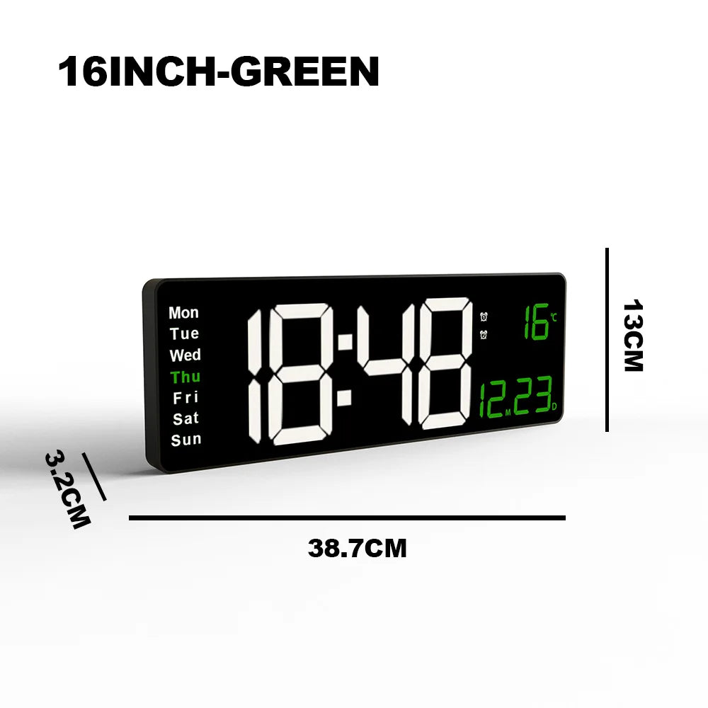 16inch Digital Wall Clock Large LED Alarm Clock