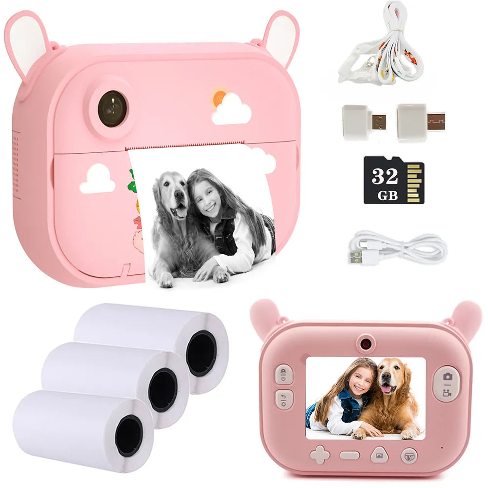 Kids Camera Instant Print Photo 1080P Video Digital