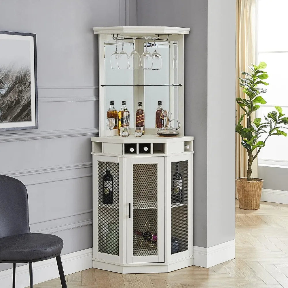 Stone Grey Corner Bar Unit 73"