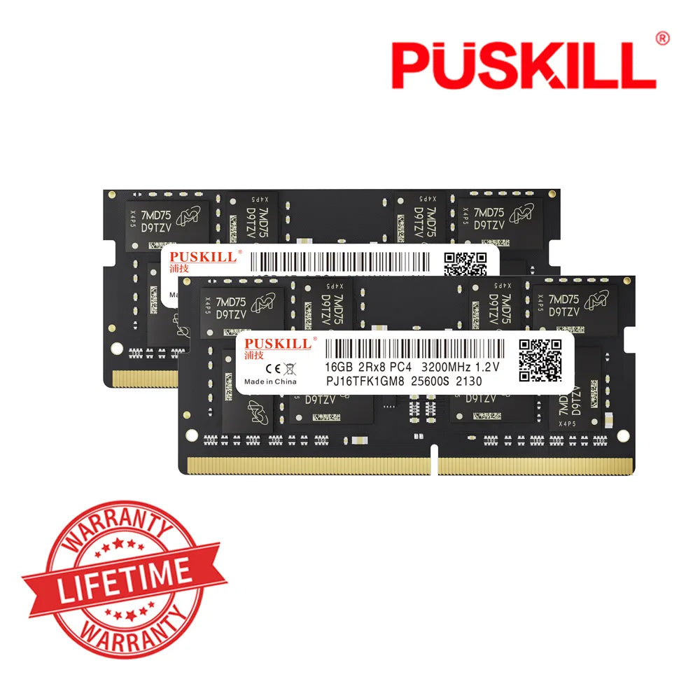 2PCS PUSKILL Memoria Ram DDR4 16GB 8GB 4GB