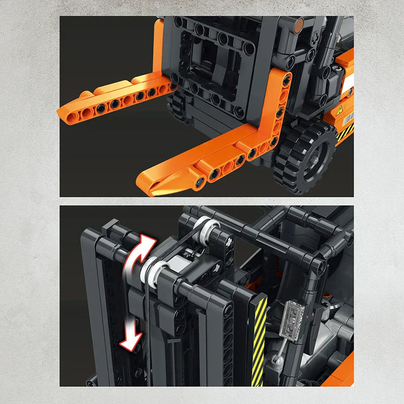 722PCS Remote Control Forklift MOC Model Building Blocks