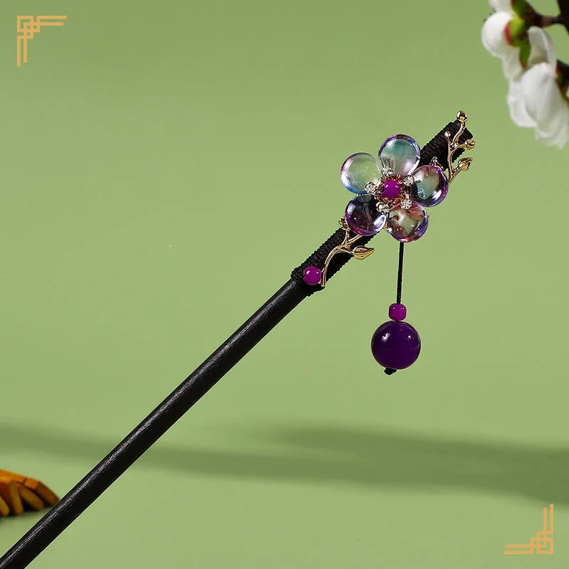 Chinese Hanfu Hair Stick Forks For Women Flower