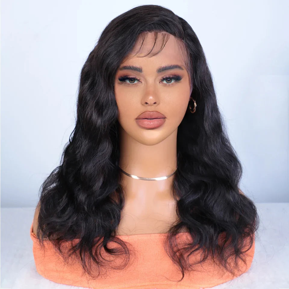 180D 18inch Body Wave Human Hair Wigs Natural