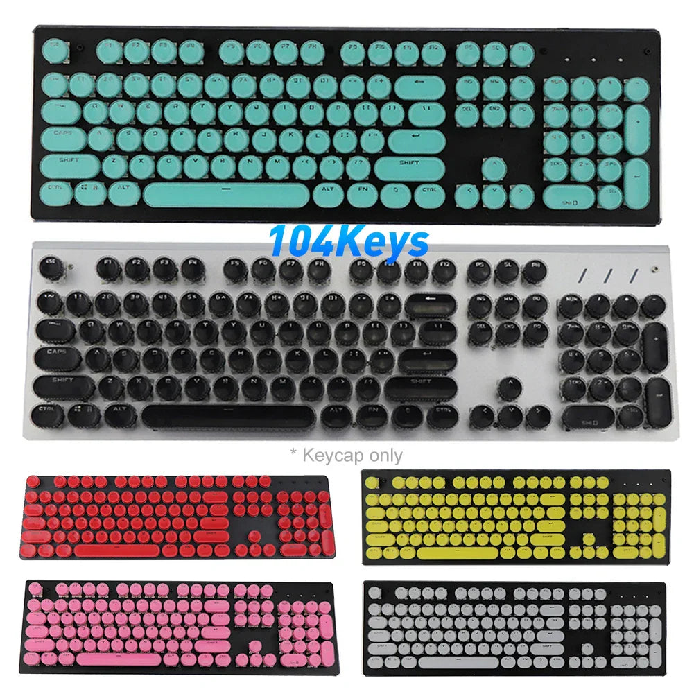 Game mechanical keyboard white punk keycap 104 KEYS