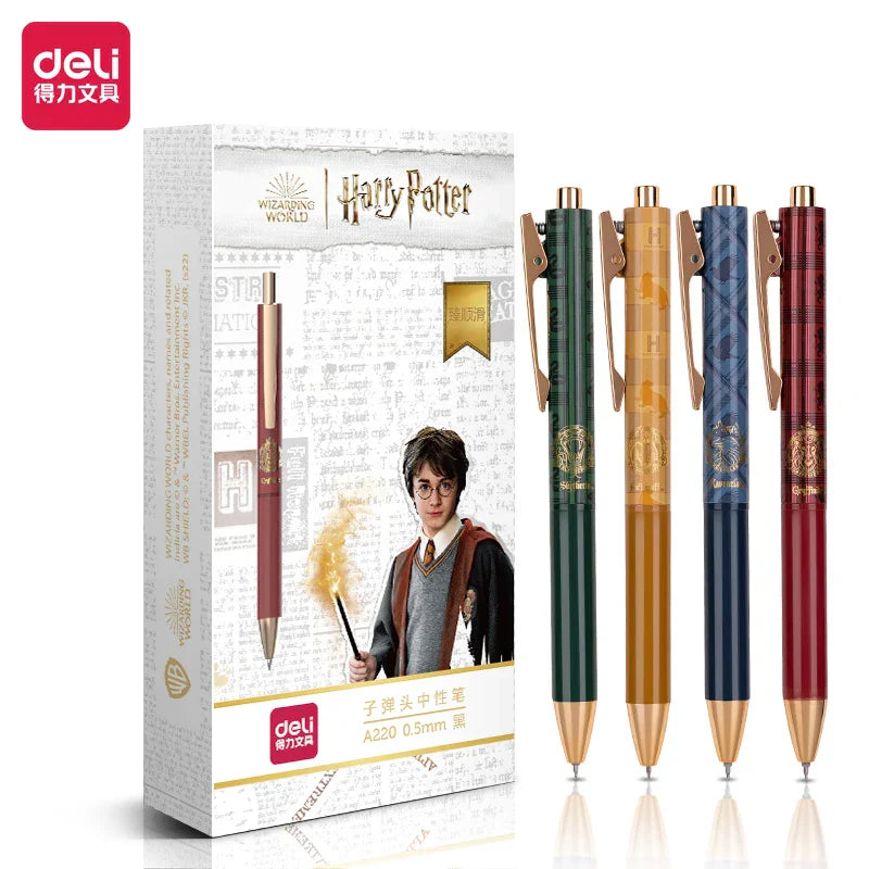 Deli 4pcs 0.5mm Black Ink Harry Potter Gel
