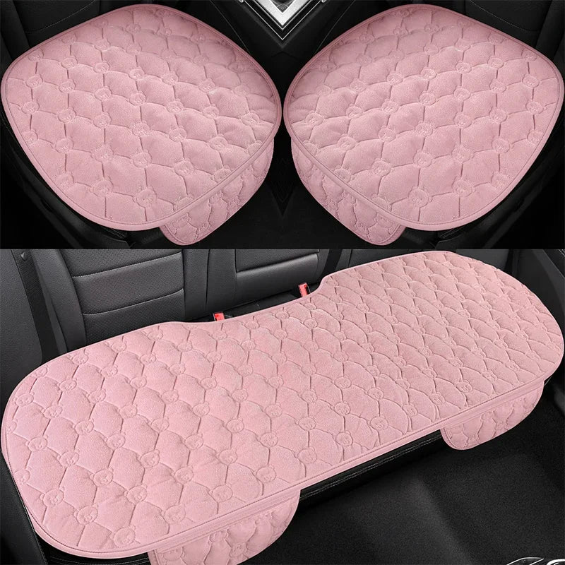 Winter short plush car single piece seat cushion