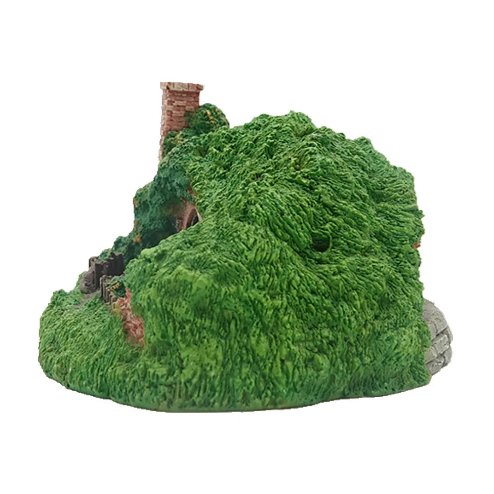 Aquarium Decoration Grass House Resin Cave Fish And