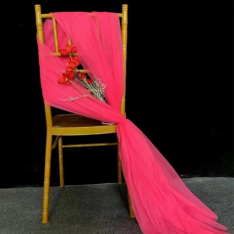 20pc/lot Tulle Sheer Organza Sashes For Wedding Banquet