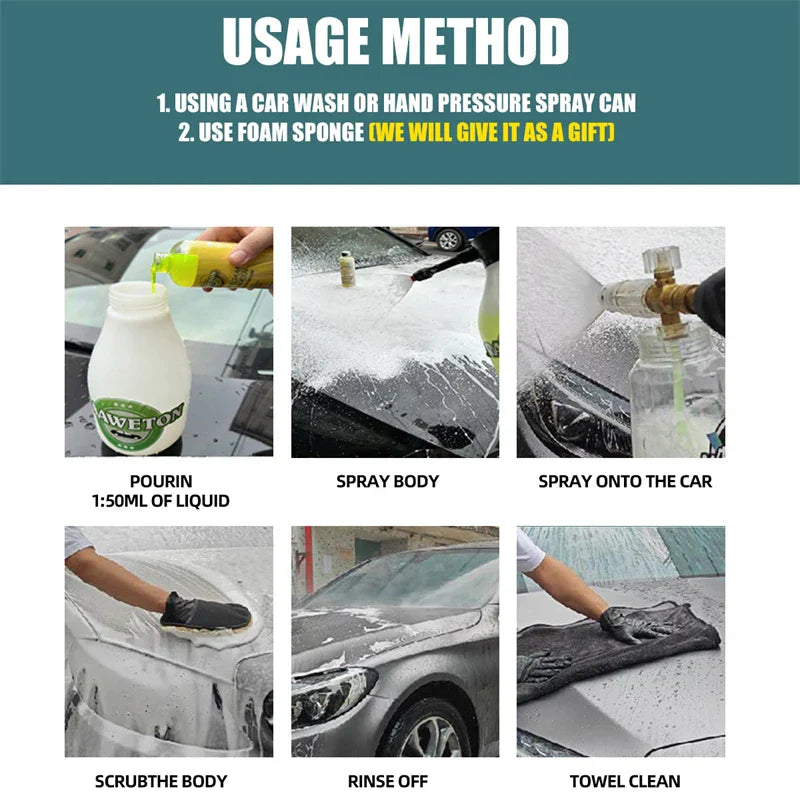 300ml High Foaming Car Wash Liquid Deep Cleaning