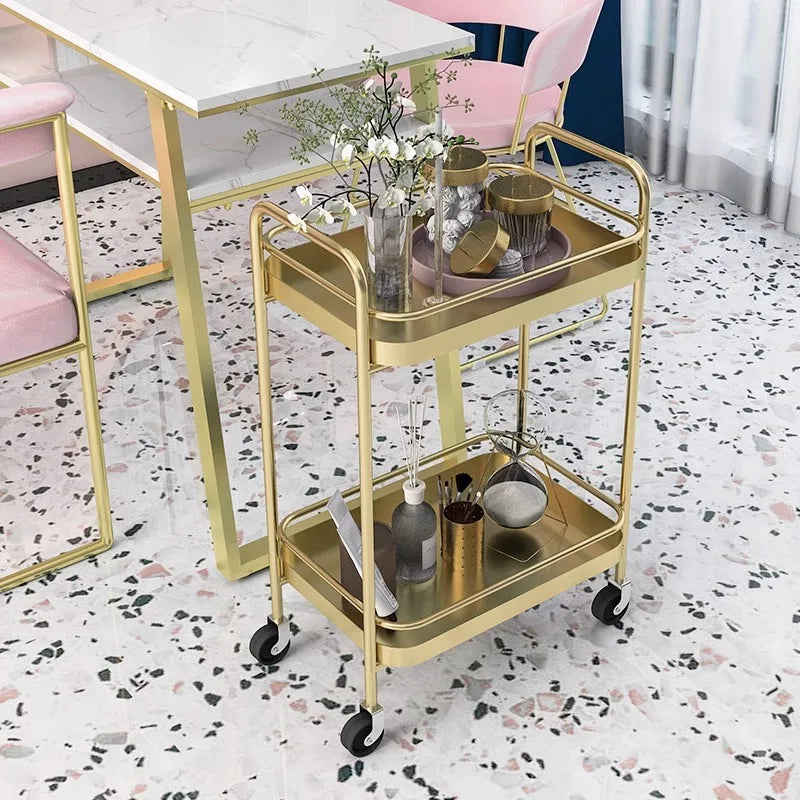 Rolling Cart Organizer Trolley Kitchen Shopping Beach Basket