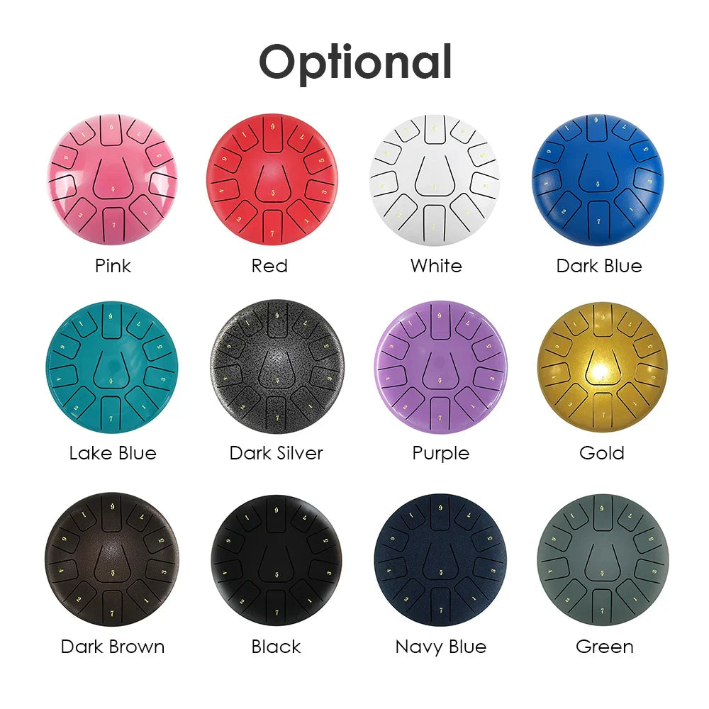 8 Inch Steel Tongue Drum 11 Notes Handpan