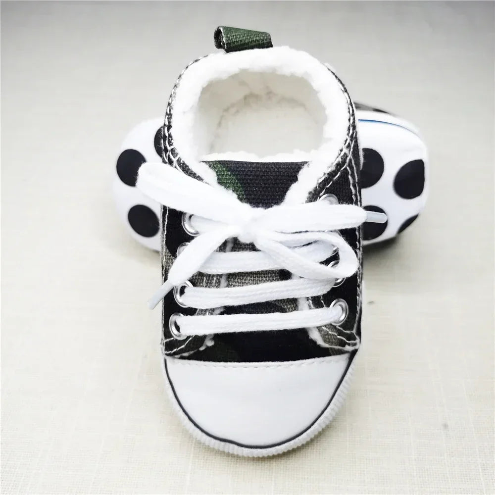 Baby Canvas Classic Sneakers Newborn Print Star Sports