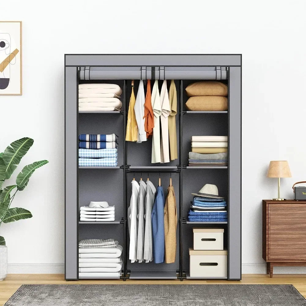 Portable Closet, Wardrobe Closet with 10 Storage Shelves