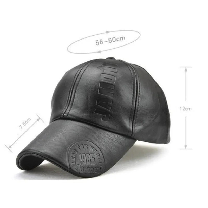 Leather Baseball Cap Men Fashion Sports Caps Army