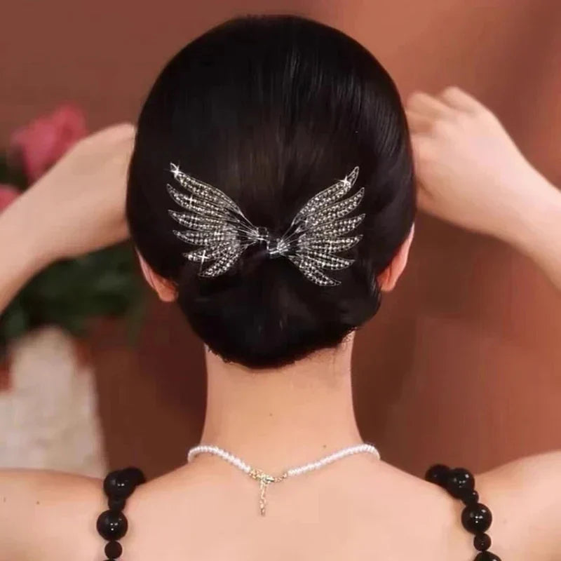 Chinese Style Hair Twister Crystal Wings Women Curler