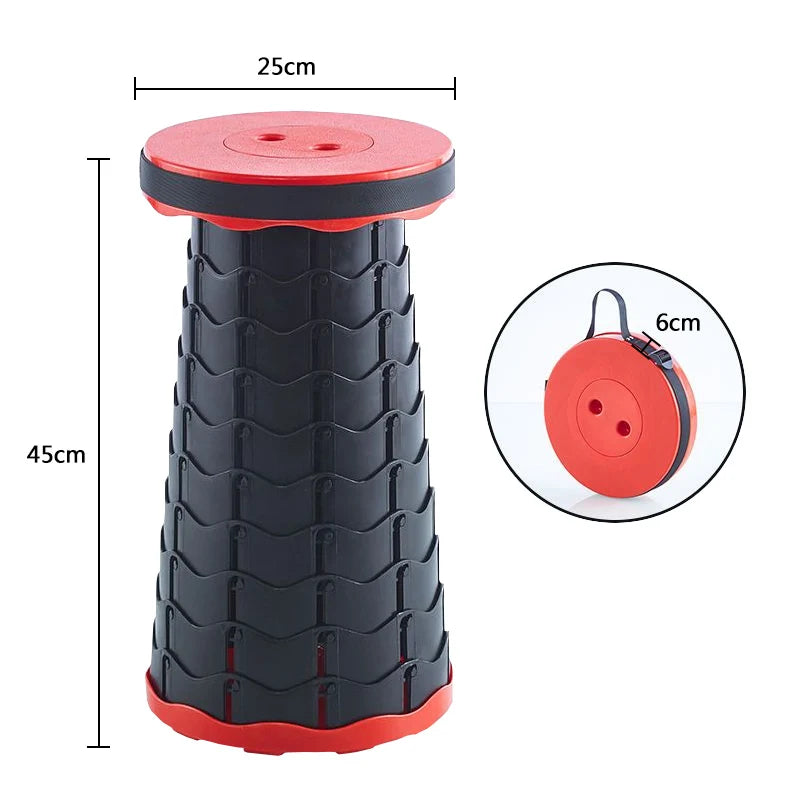 Portable Folding Telescopic Stool Lightweight Plastic Subway Queuing