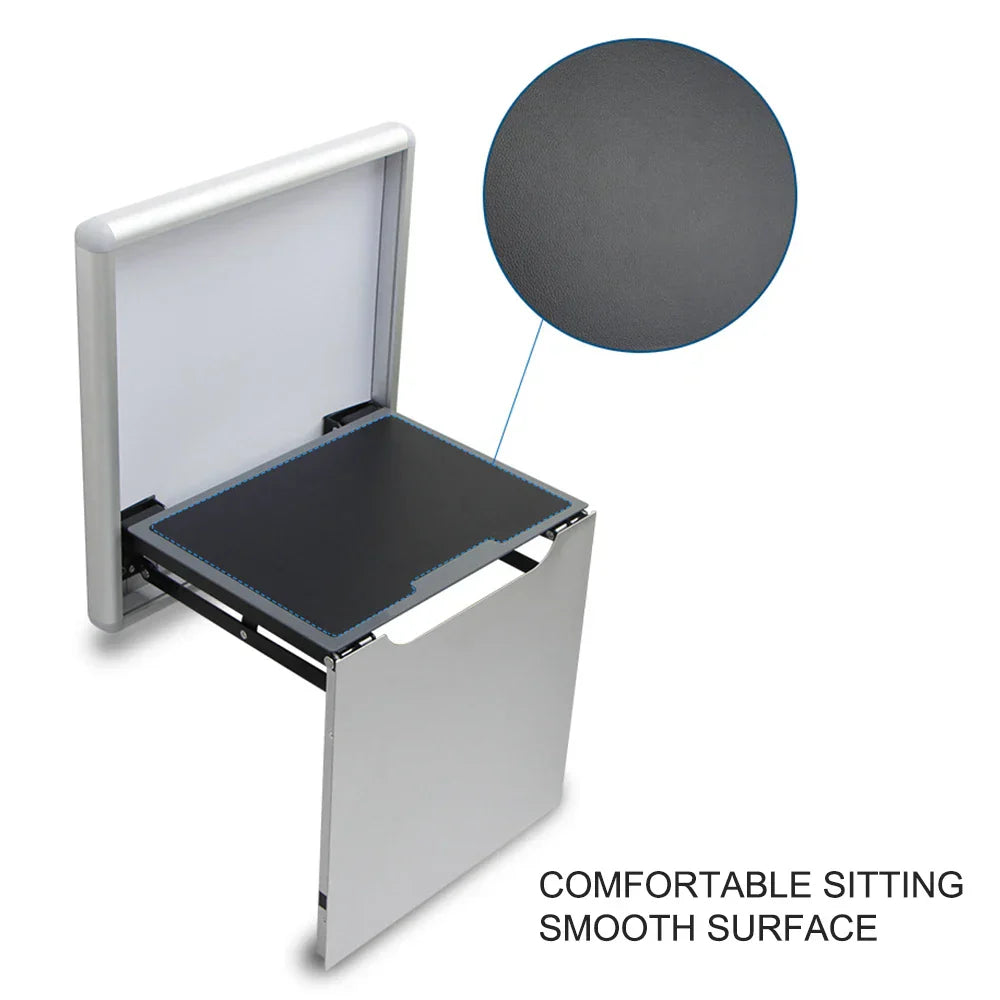 Wall Mounted Invisible Bathroom Stool Entrance-hall Folding Seat