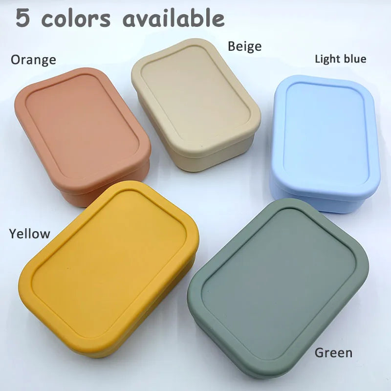 Silicone Bento Lunch Box For Kids 3-compartment Lunch