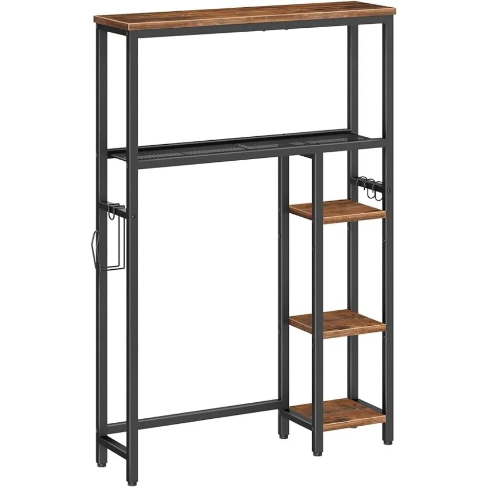 Over The Toilet Storage, 5-Tier Industrial Bathroom Organizer,