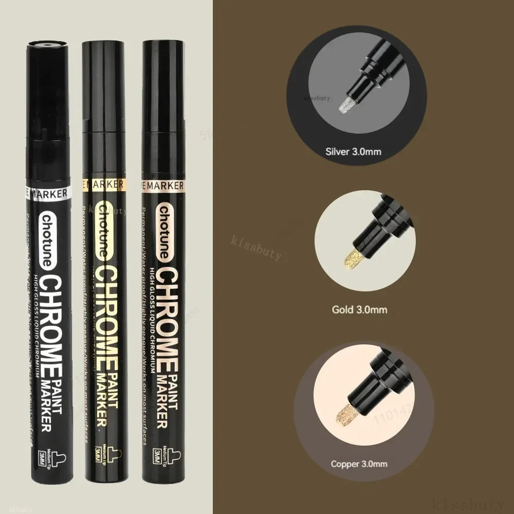 1/3pcs Mirror Marker Pen DIY Reflective Paint Pens