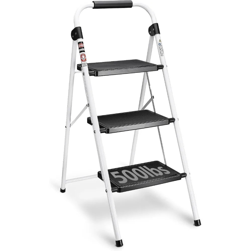 3 Step Ladder,Folding Step Stool for Adults