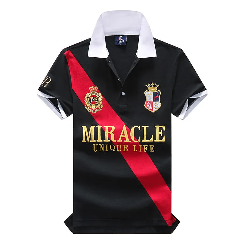 Summer High Quality Embroidery Polo Shirt Men Business