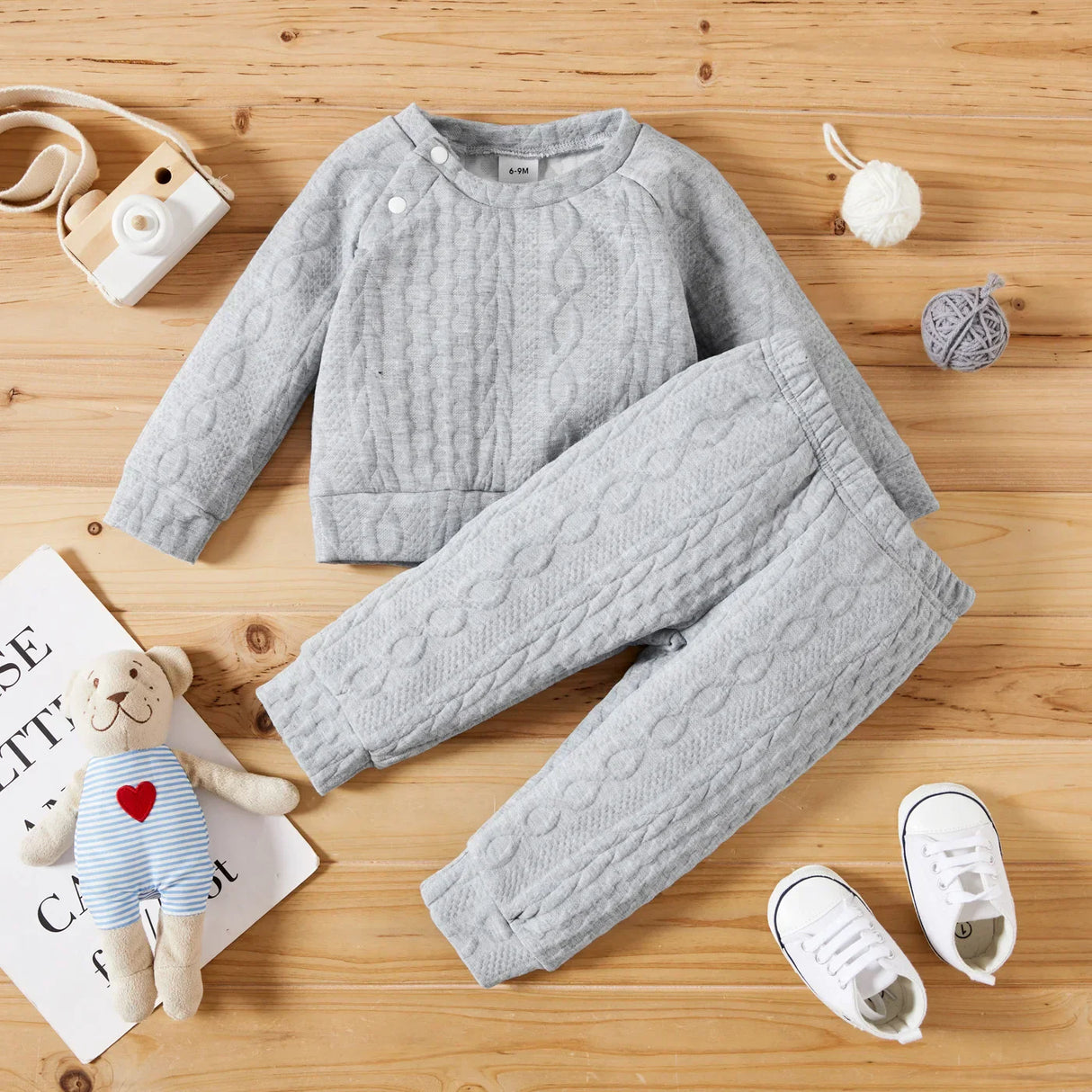 Newborn Baby Girl Boy Clothes Set Solid Color