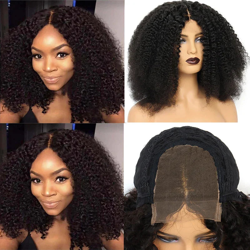Afro Kinky Curly Wig Human Hair Mongolian Curly
