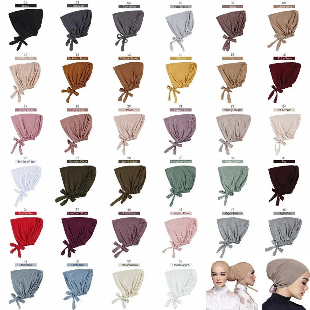 Inner Tie Back Hijab Cap Modal Turban Hat