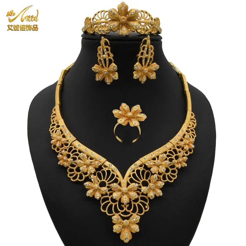 ANIID Indian Jewellery Set Party Wedding Dubai Gold