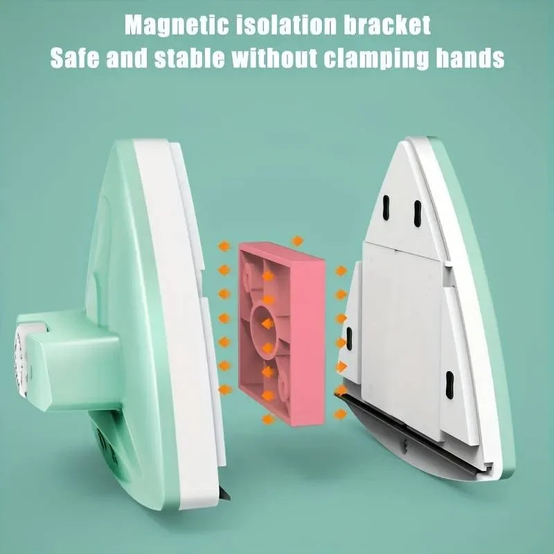 Double Side Magnet Cleaner Brush Adjustable Magnetic Glass