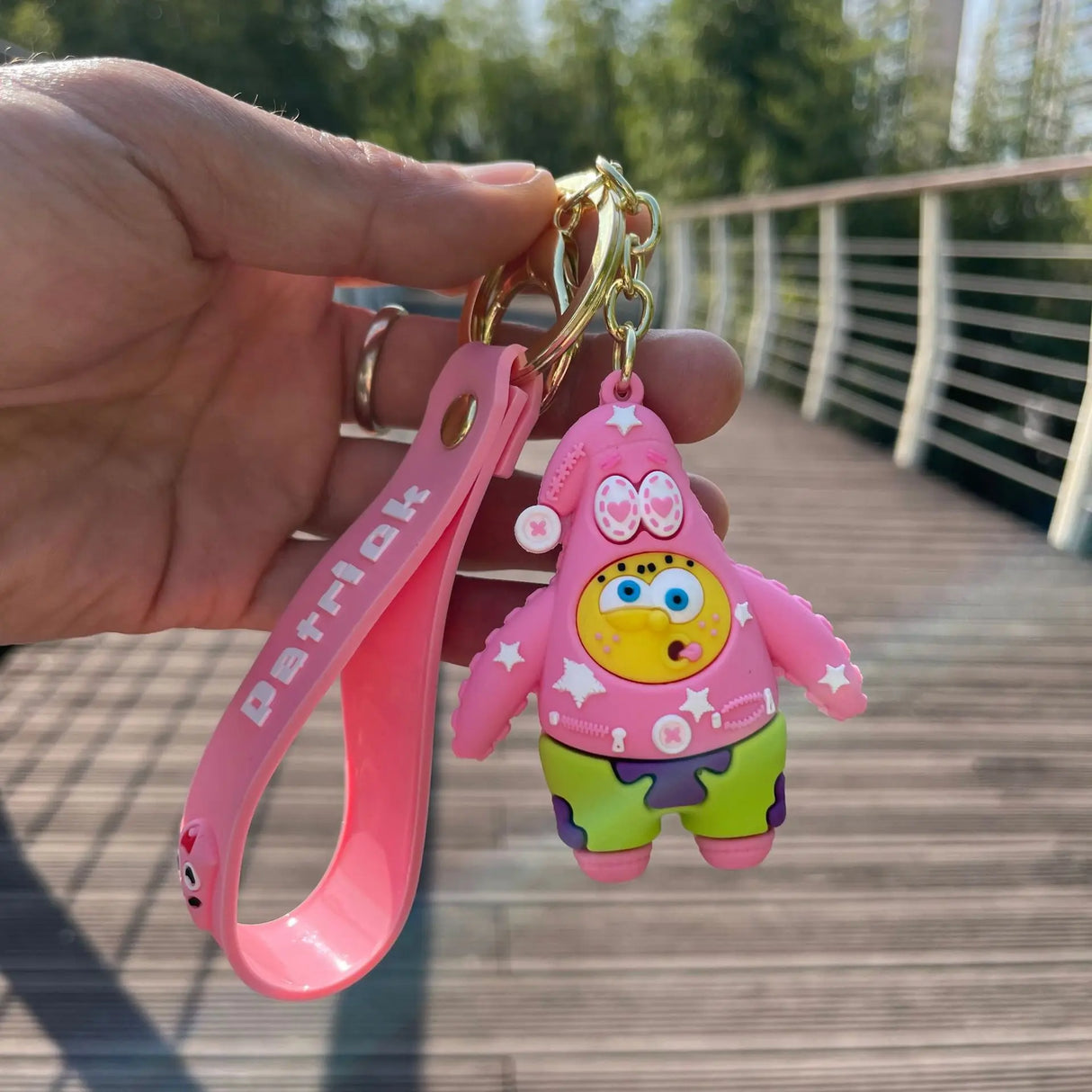 SpongeBob SquarePants Anime Figures Keychain Sandy Patrick Star