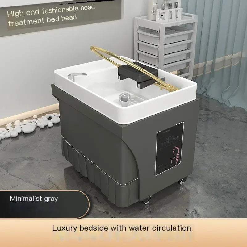Head Spa Shampoo Chair Hair Stylist Sink Steam