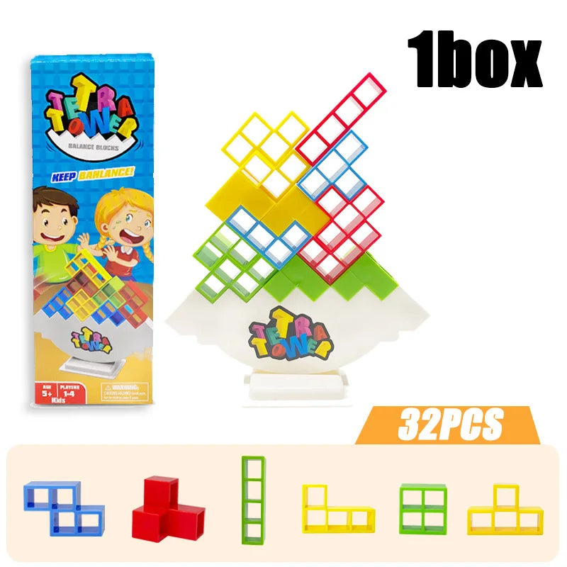 16PCS/32PCS/48PCS Russian Block Cubes Stacking Practice Children's Concentration