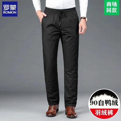 High End Down Pants for Men 90% White